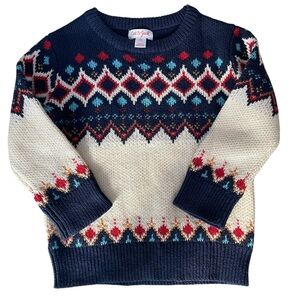 Cat & Jack Multicolor Geometric Knit Sweater size 2T